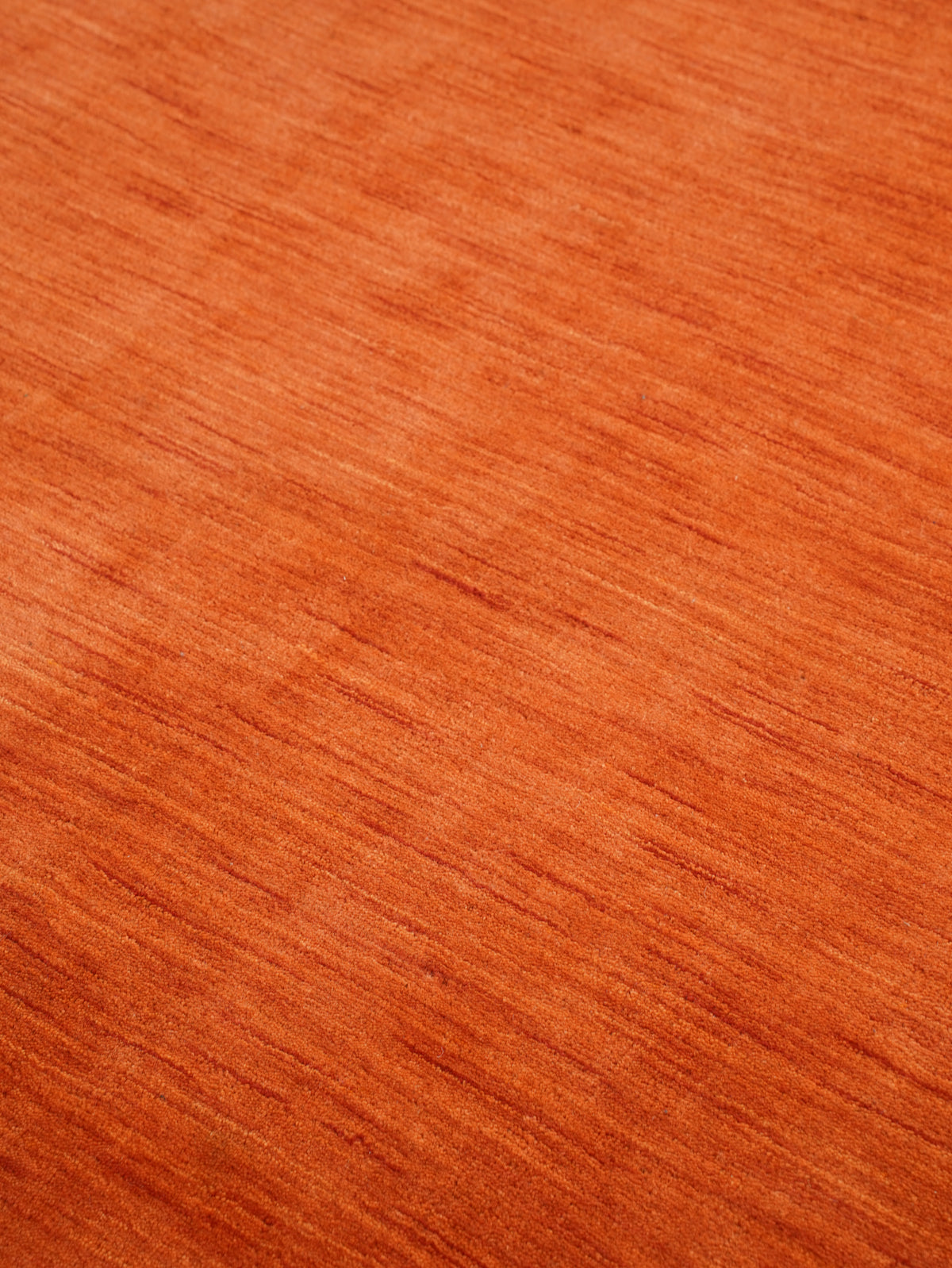 Hand Knotted Wool Orange Solid Area Rug