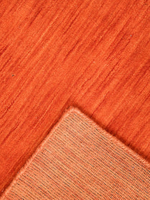Hand Knotted Wool Orange Solid Area Rug