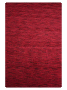 Hand Knotted Wool Red Solid Area Rug