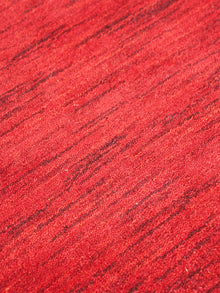 Hand Knotted Wool Red Solid Area Rug