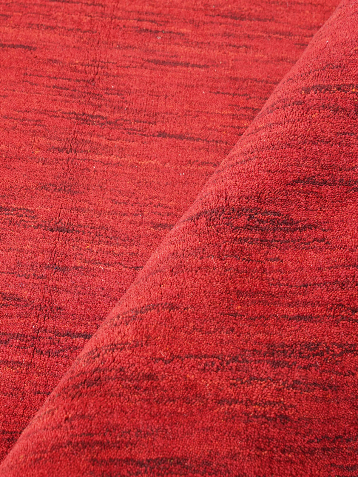 Hand Knotted Wool Red Solid Area Rug