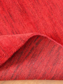 Hand Knotted Wool Red Solid Area Rug