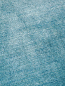 Hand Knotted Wool Light Blue Solid Area Rug