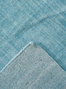 Hand Knotted Wool Light Blue Solid Area Rug