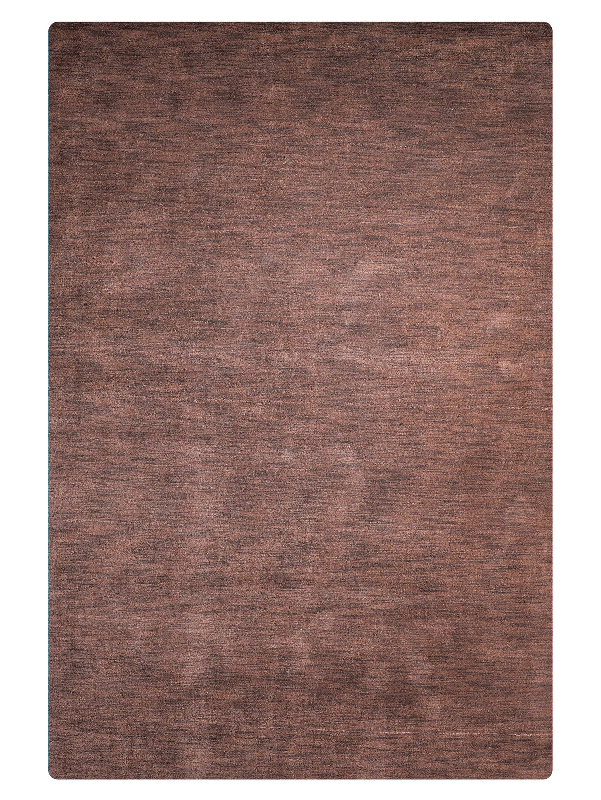 Hand Knotted Wool Dark Brown Solid Area Rug