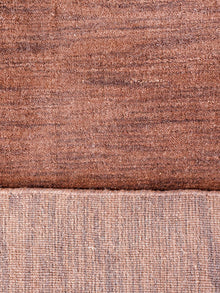 Hand Knotted Wool Dark Brown Solid Area Rug