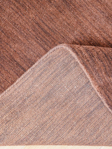 Hand Knotted Wool Dark Brown Solid Area Rug