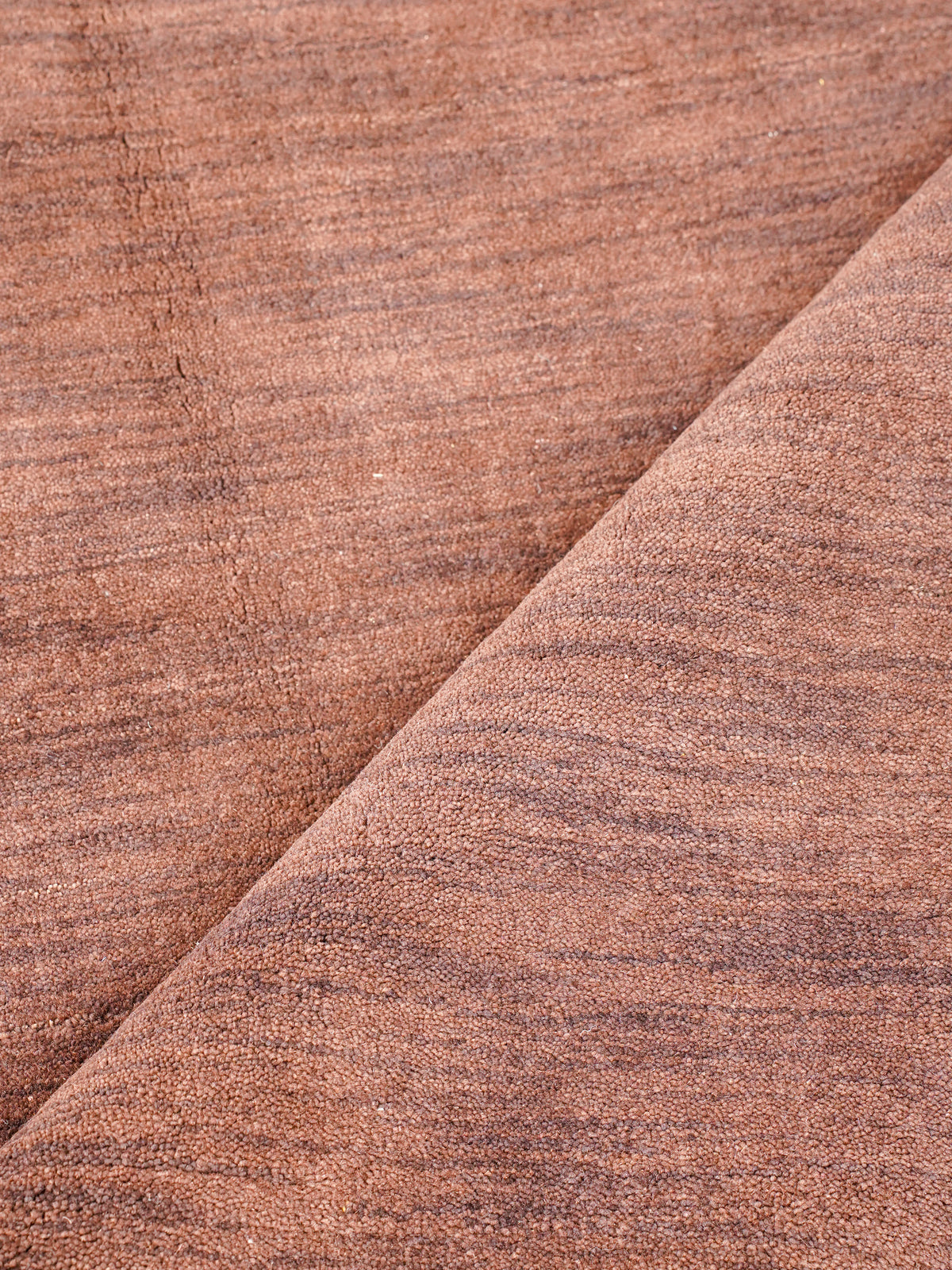 Hand Knotted Wool Dark Brown Solid Area Rug