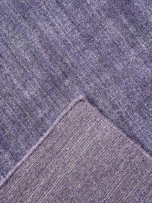 Hand Knotted Wool Dark Purple Solid Area Rug