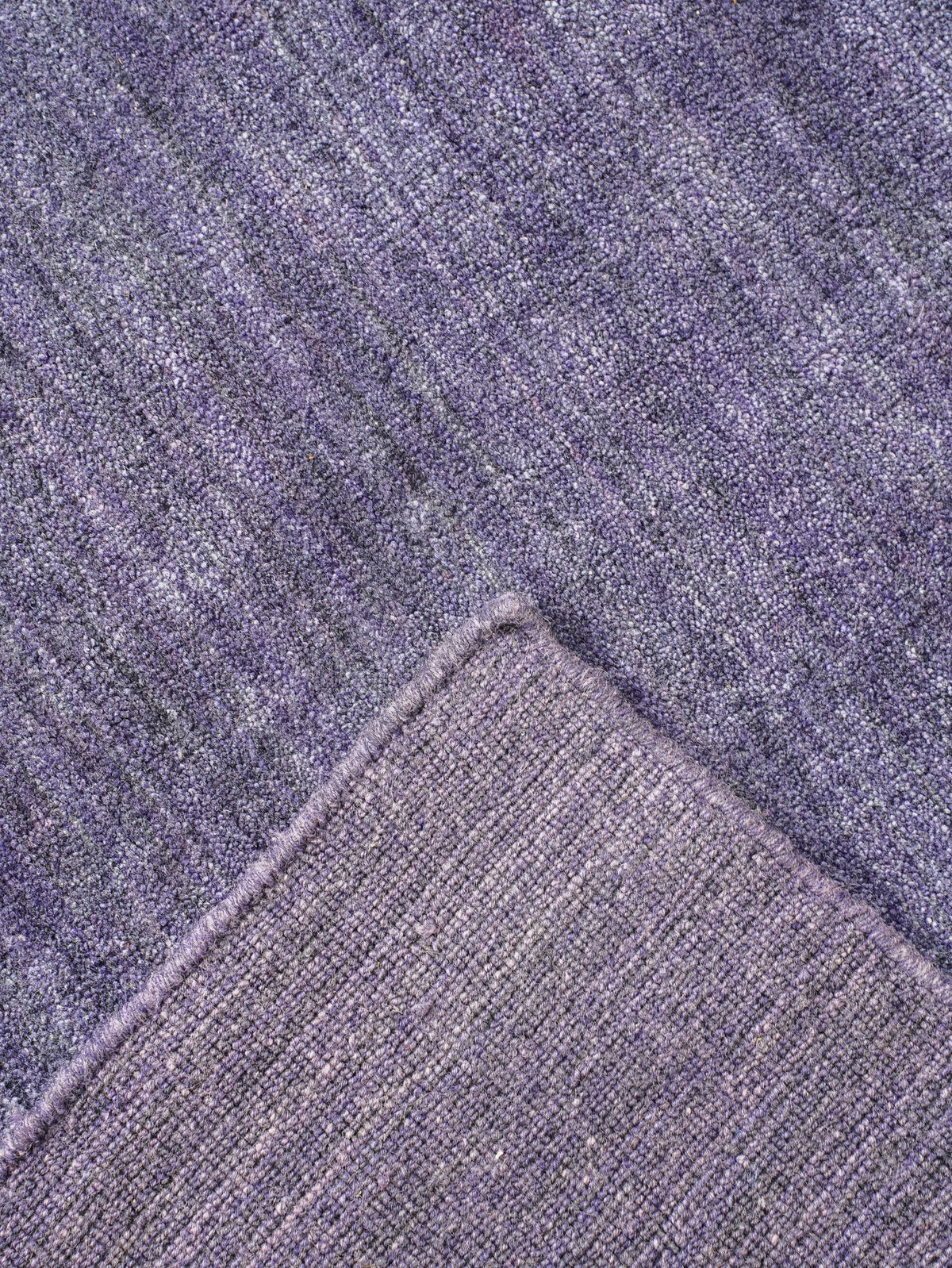 Hand Knotted Wool Dark Purple Solid Area Rug