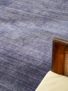 Hand Knotted Wool Dark Purple Solid Area Rug