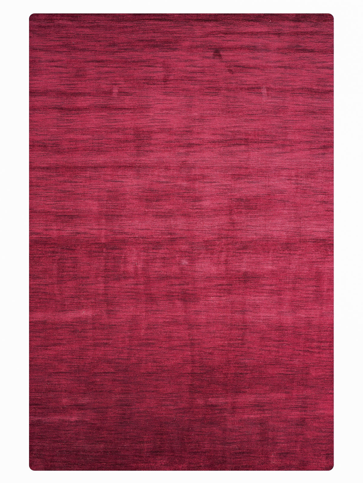 Hand Knotted Wool Dark Red Solid Area Rug