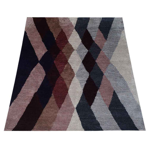 Hand Knotted Silk Rectangle Area Rugs Contemporary Multicolor NS1217