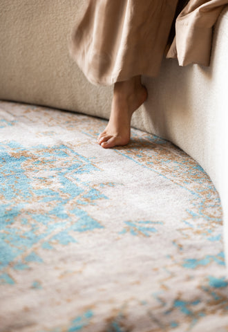 Sahara Mist Hand Knotted Wool Oriental Area Rug