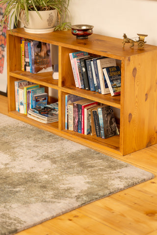 Hand Knotted Wool Abstract Beige Green Area Rug