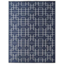 Handmade-silk-and-wool-geometric-area-rug-side-1
