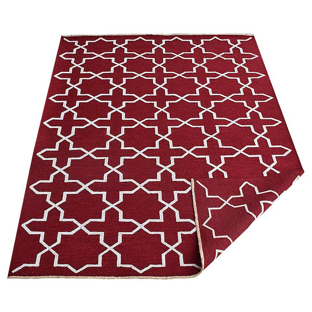 hand-knotted-sumak-geometric-wool-area-rug-side-3