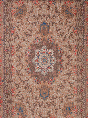 Hand Woven Printed Cotton & Polyester Area Rug Oriental Multicolor