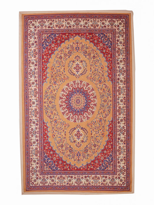 Hand Woven Printed Cotton & Polyester Area Rug Oriental Multicolor