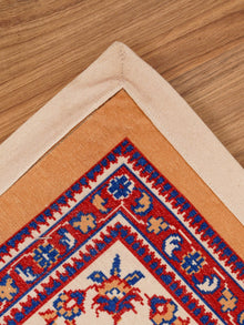 Hand Woven Printed Cotton & Polyester Area Rug Oriental Multicolor