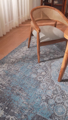 Azure Medallion Hand Knotted Wool Oriental Area Rug — video