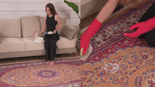 Hand Woven Printed Cotton & Polyester Area Rug Oriental Multicolor — video