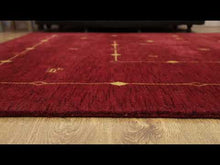 Plaid Premium Hand Knotted Wool Rug — video