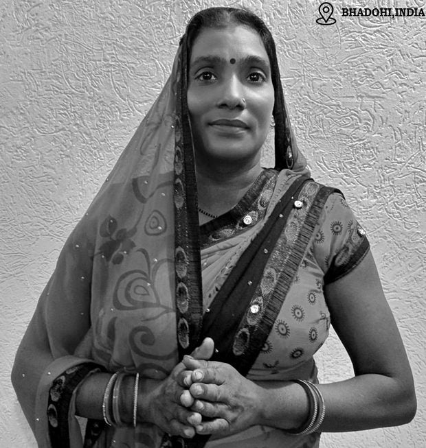 Sangeeta Gautam, persian rug weaver in Bhadohi, India